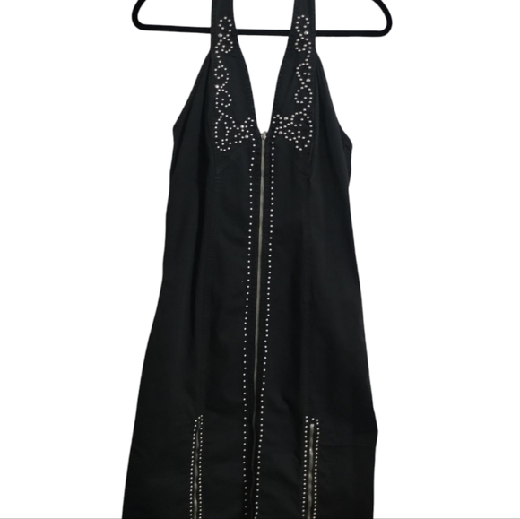 Y2K Vtg Brazil Roxx Women's Medium Studded Whimsigoth Gothcore Cyber Punk Dress - Picture 4 of 8